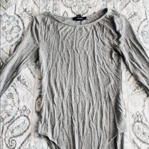 Gray Forever 21 Body Suit